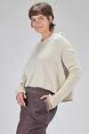 short and wide sweater in cashmere knit and sable yarn - RUNDHOLZ 