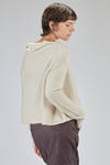 short and wide sweater in cashmere knit and sable yarn - RUNDHOLZ 