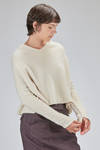 short and wide sweater in cashmere knit and sable yarn - RUNDHOLZ 