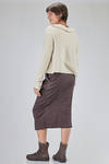 short and wide sweater in cashmere knit and sable yarn - RUNDHOLZ 