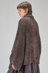 long and oversize cardigan, in long filament silk knit - RUNDHOLZ 