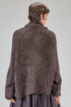 long and oversize cardigan, in long filament silk knit - RUNDHOLZ 