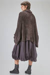 long and oversize cardigan, in long filament silk knit - RUNDHOLZ 