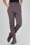 lean trousers in over-dyed cotton, hemp and elastane denim - RUNDHOLZ DIP 