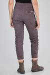 lean trousers in over-dyed cotton, hemp and elastane denim - RUNDHOLZ DIP 