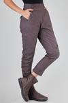 lean trousers in over-dyed cotton, hemp and elastane denim - RUNDHOLZ DIP 
