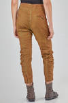 lean trousers in over-dyed cotton, hemp and elastane denim - RUNDHOLZ DIP 