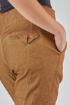 lean trousers in over-dyed cotton, hemp and elastane denim - RUNDHOLZ DIP 