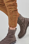 lean trousers in over-dyed cotton, hemp and elastane denim - RUNDHOLZ DIP 