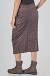 gonna a tubino longuette in denim sovratinto di cotone, canapa ed elastan - RUNDHOLZ DIP 