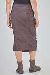 gonna a tubino longuette in denim sovratinto di cotone, canapa ed elastan - RUNDHOLZ DIP 