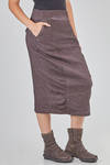 gonna a tubino longuette in denim sovratinto di cotone, canapa ed elastan - RUNDHOLZ DIP 