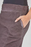 gonna a tubino longuette in denim sovratinto di cotone, canapa ed elastan - RUNDHOLZ DIP 