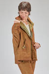 giacca/camicia al fianco, lievemente svasata, in denim sovratinto di cotone, canapa ed elastan - RUNDHOLZ DIP 