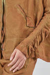 giacca/camicia al fianco, lievemente svasata, in denim sovratinto di cotone, canapa ed elastan - RUNDHOLZ DIP 