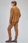 giacca/camicia al fianco, lievemente svasata, in denim sovratinto di cotone, canapa ed elastan - RUNDHOLZ DIP 