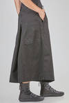 gonna-pantalone ampia e svasata in canvas lavato di cotone ed elastan - RUNDHOLZ DIP 