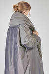 over the knee coat, wide and flared, in iridescent padded polyester satin - SHU MORIYAMA 