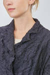 long and soft jacket in crinkled polyester and wool froissé - SHU MORIYAMA 