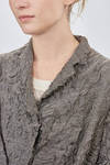 long and soft jacket in crinkled melange polyester and wool froissé - SHU MORIYAMA 