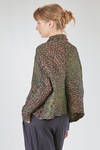 hip-lenght jacket/shirt, wide, in horizontal polyester froissé - SHU MORIYAMA 