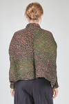 hip-lenght jacket/shirt, wide, in horizontal polyester froissé - SHU MORIYAMA 