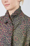 hip-lenght jacket/shirt, wide, in horizontal polyester froissé - SHU MORIYAMA 