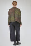 hip-lenght jacket/shirt, wide, in horizontal polyester froissé - SHU MORIYAMA 