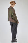 hip-lenght jacket/shirt, wide, in horizontal polyester froissé - SHU MORIYAMA 