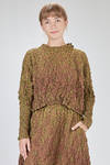 short and wide top in crinkled polyester froissé - SHU MORIYAMA 