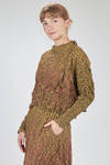short and wide top in crinkled polyester froissé - SHU MORIYAMA 
