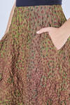 longuette skirt, wide, in crinkled polyester froissé - SHU MORIYAMA 