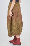 longuette skirt, wide, in crinkled polyester froissé - SHU MORIYAMA 