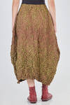 longuette skirt, wide, in crinkled polyester froissé - SHU MORIYAMA 