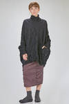 long and wide tunic in crinkled polyester and wool froissé - SHU MORIYAMA 