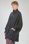 long and wide tunic in crinkled polyester and wool froissé - SHU MORIYAMA 
