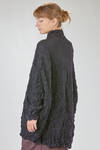 long and wide tunic in crinkled polyester and wool froissé - SHU MORIYAMA 
