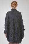 long and wide tunic in crinkled polyester and wool froissé - SHU MORIYAMA 
