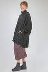 long and wide tunic in crinkled polyester and wool froissé - SHU MORIYAMA 