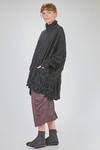 long and wide tunic in crinkled polyester and wool froissé - SHU MORIYAMA 