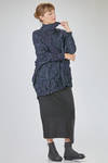 long and wide tunic in crinkled polyester froissé - SHU MORIYAMA 