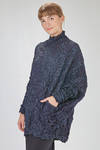 long and wide tunic in crinkled polyester froissé - SHU MORIYAMA 