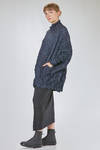 long and wide tunic in crinkled polyester froissé - SHU MORIYAMA 