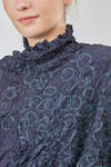 long and wide tunic in crinkled polyester froissé - SHU MORIYAMA 