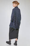 long and wide tunic in crinkled polyester froissé - SHU MORIYAMA 