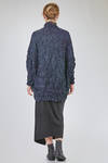 long and wide tunic in crinkled polyester froissé - SHU MORIYAMA 