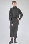 short and wide sweater in soft hand wool jersey - SHU MORIYAMA 