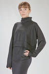 short and wide sweater in soft hand wool jersey - SHU MORIYAMA 