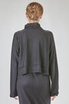 short and wide sweater in soft hand wool jersey - SHU MORIYAMA 