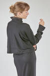 short and wide sweater in soft hand wool jersey - SHU MORIYAMA 